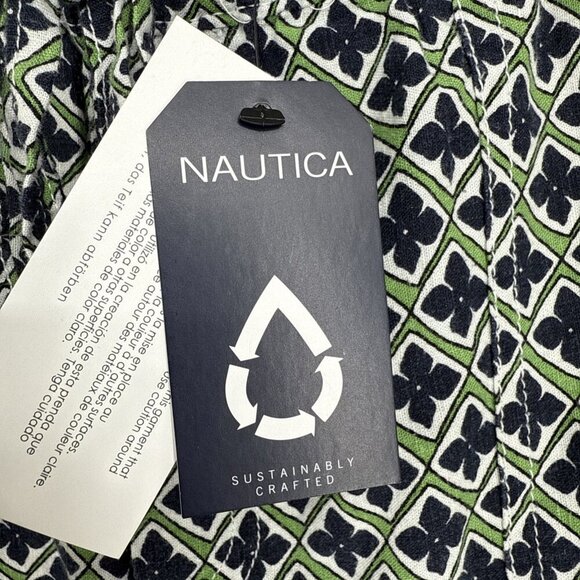 New Nautica Womens Size XL Blue Green Elastic Waist Straight Leg Pull On Pants - Picture 12 of 12